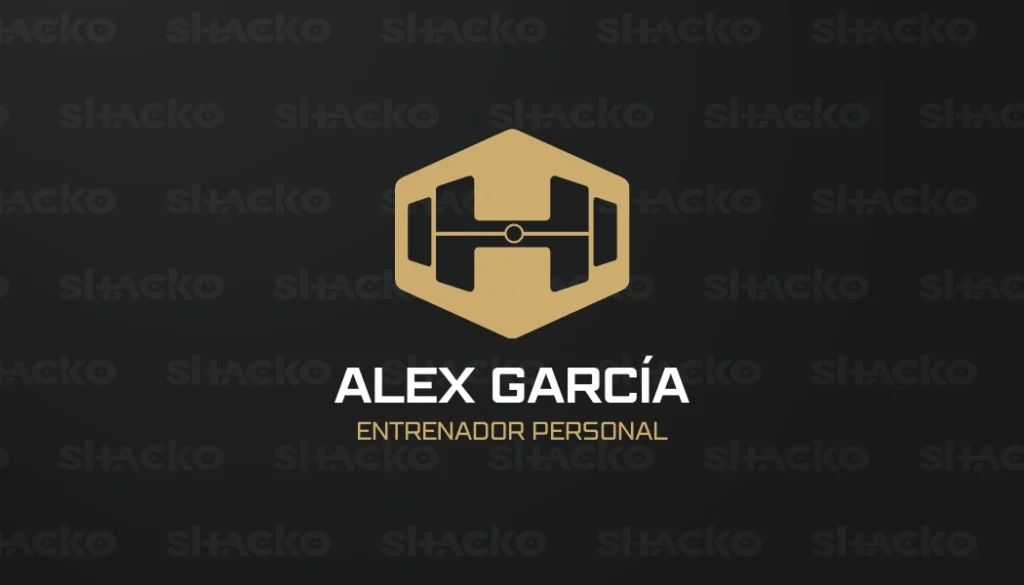 Dise&ntilde;o de tarjeta de presentaci&oacute;n en tonos amarillos y grises, ideal para un entrenador personal. Perfecta para transmitir profesionalismo y energ&iacute;a.
